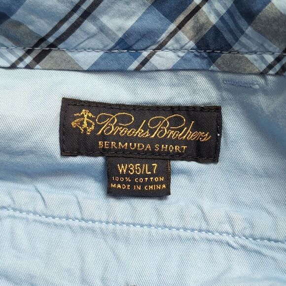 BROOKS Brothers 7" Inseam Light Blue Bermuda Short Size 35 NWT - Picture 3 of 9